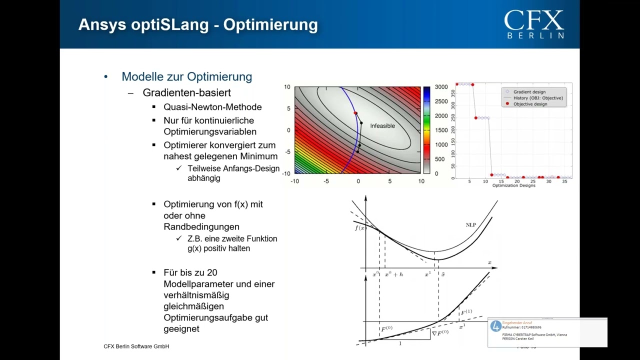 CFX Berlin-Video: Ansys optiSLang - Optimierung und parametrische Sensitivitätsanalysen