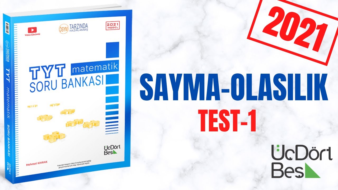 345 TYT 2021 MATEMATİK SAYMA OLASILIK TEST-1 ÇÖZÜMLERİ