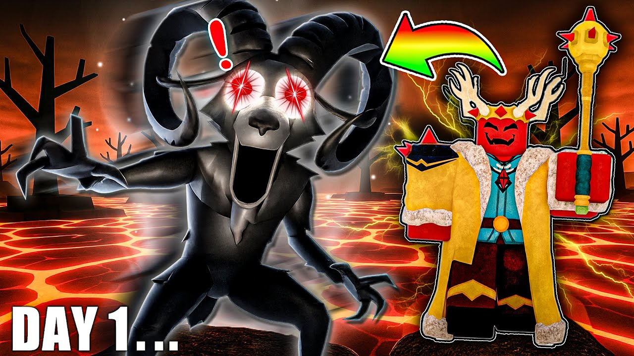 『悪魔のヤギ』と『悪の王様』がいる森で９９日間生き残れ！【ロブロックス/ROBLOX】