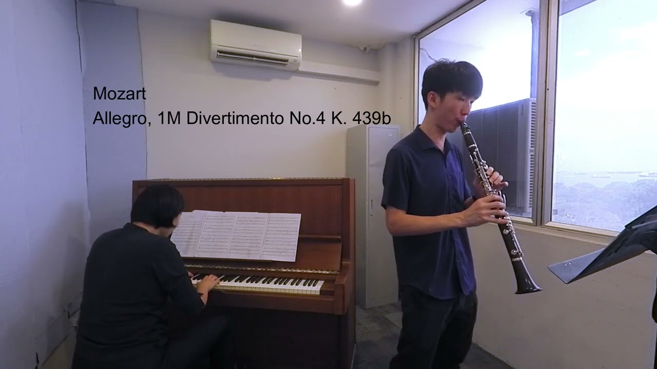 ABRSM Clarinet from 2026 Grade 5 A2 Mozart Allegro, 1M Divertimento No. 4 K439b