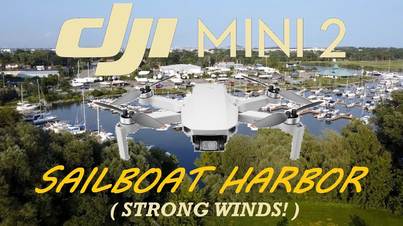 DJI Mini 2  - Sailboat Harbor (Strong Winds!)