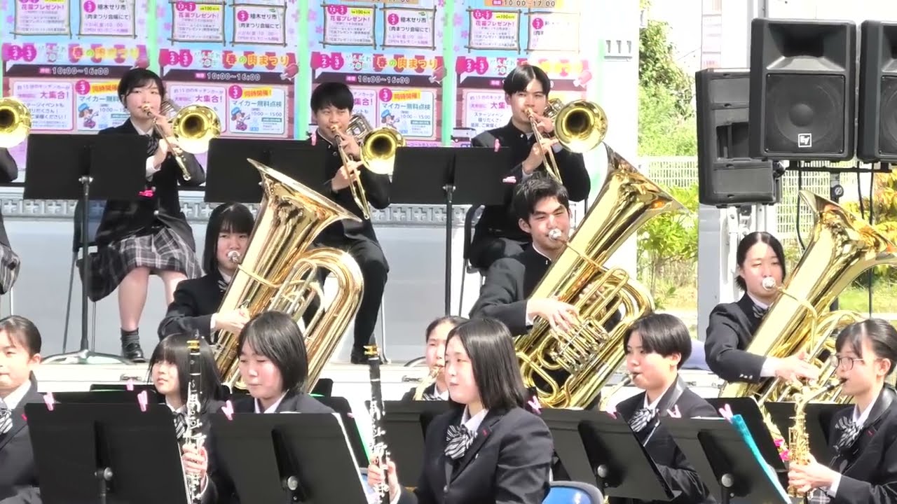大牟田高等学校吹奏楽部  in イオンモール大牟田 2022/04/02