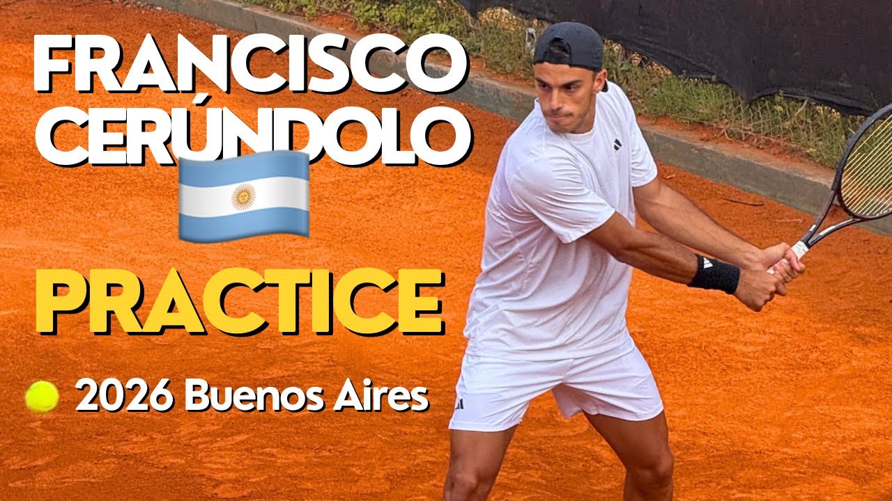 Francisco Cerúndolo 🇦🇷 Relaxed Practice at the 2026 Argentina Open in Buenos Aires (Wed., Feb. 11)