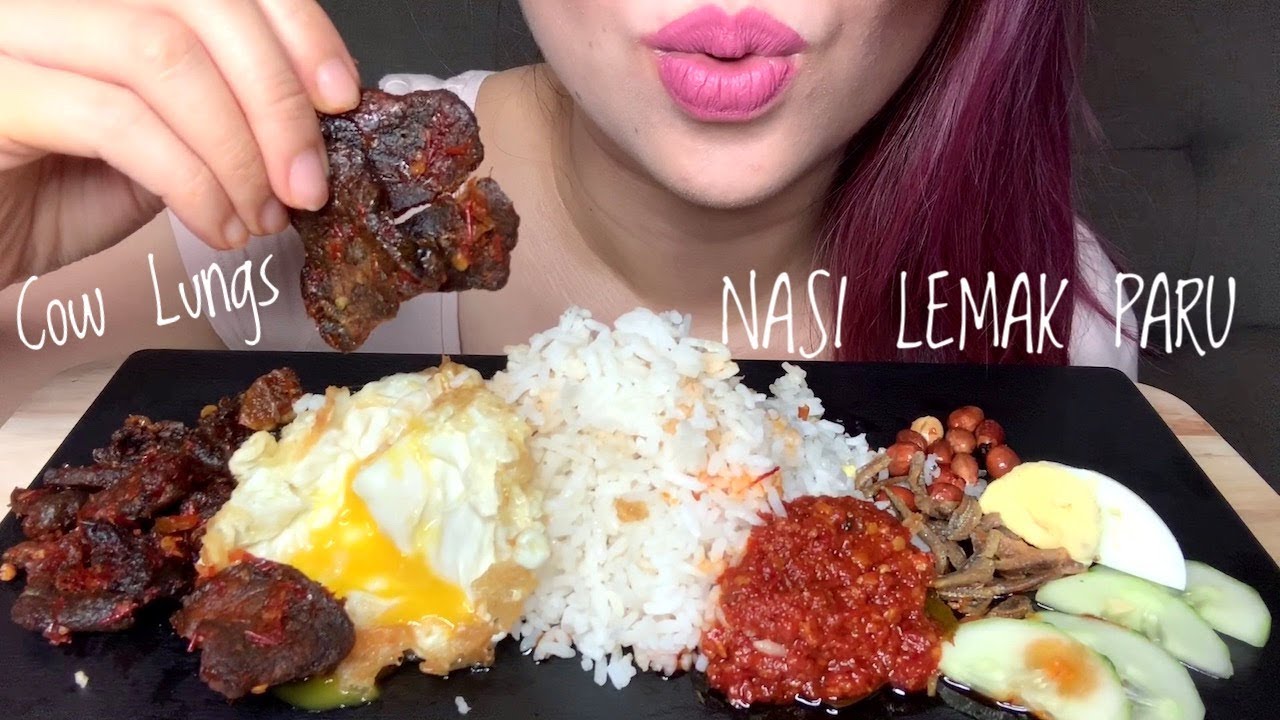 ASMR NASI LEMAK PARU | MALAYSIAN FRAGRANT RICE | EATING SOUNDS (No Talking)