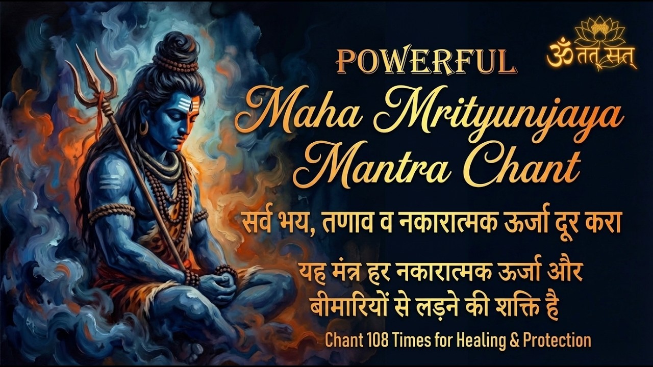 Remove All Fear, Stress & Negative Energy | POWERFUL Maha Mrityunjaya Mantra Chant