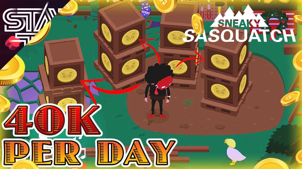 Earn 40K Coins Per Day in Sneaky Sasquatch - EASY GUIDE
