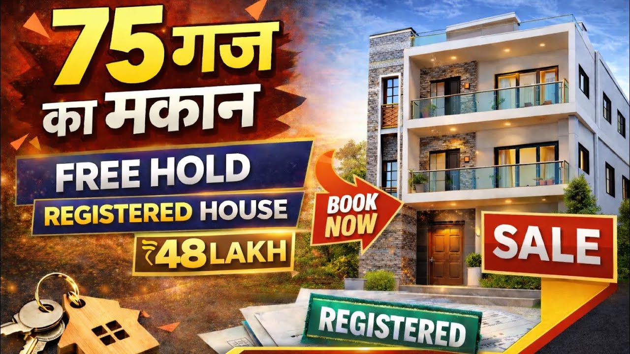 75 gaj Ltype corner | jad se makan in delhi G+4 independent house for sale 9210789213