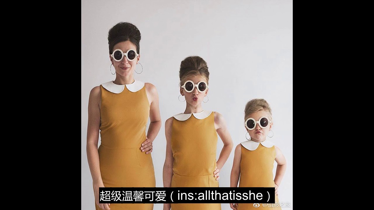 妈妈与两个女儿拍摄的亲子照 超级温馨可爱