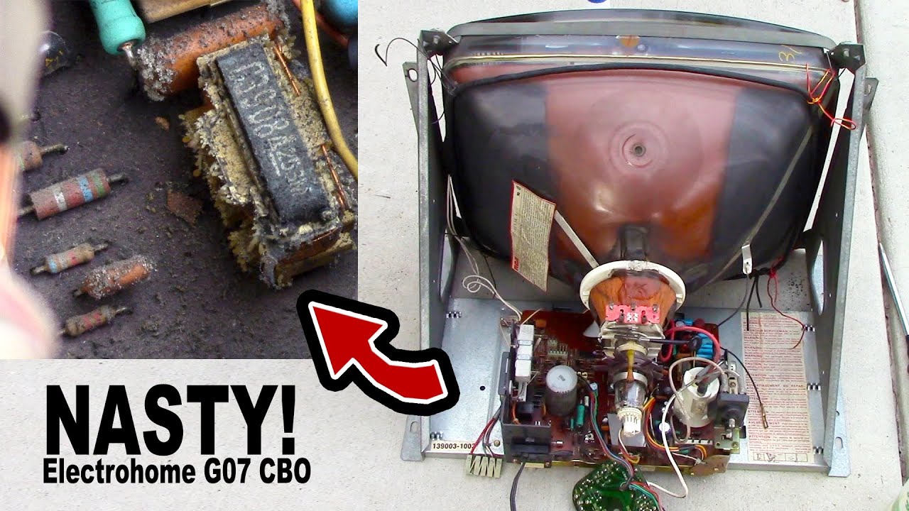 Electrohome G07 CBO - Fuse repair & Cleaning arcade monitor chassis