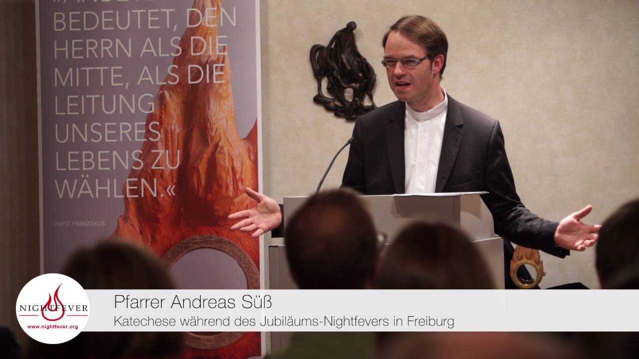 Katechese von Pfr. Andreas Süß beim Jubiläums-Nightfever in Freiburg