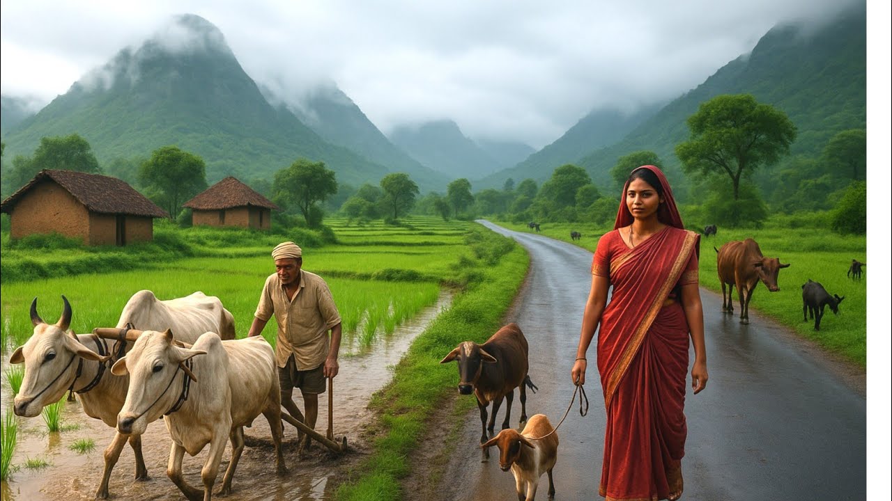 Most relaxing village life in India | Organic farming & Eco-Friendly living in nature
