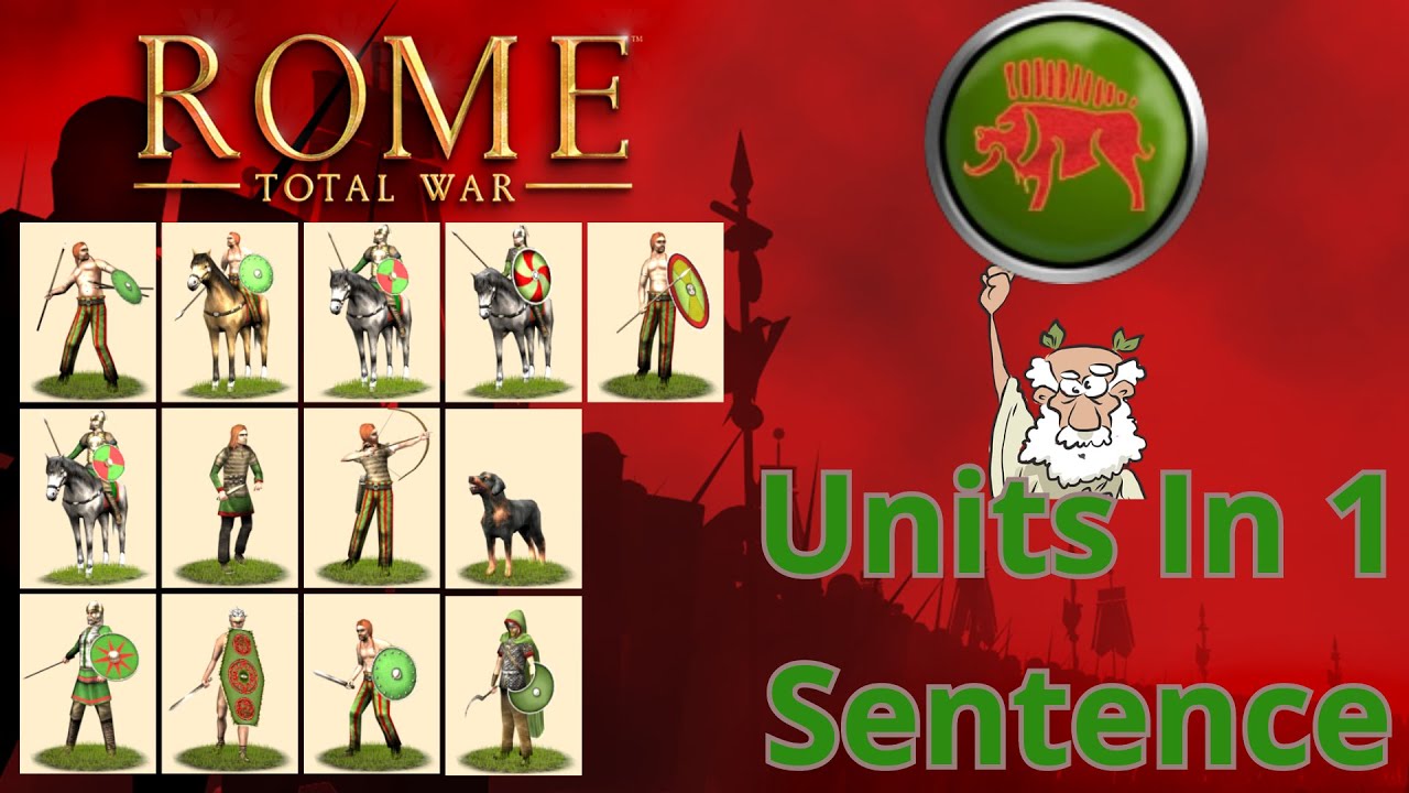 Rome: Total War - Gaul Units Described in One Sentence