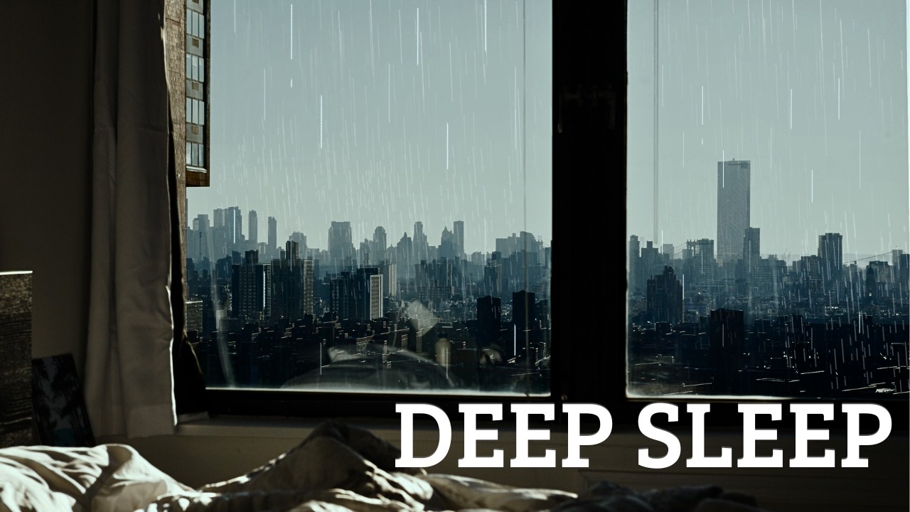 Rain Sounds for Relaxing – Rain on Window in the City (1 Hour)