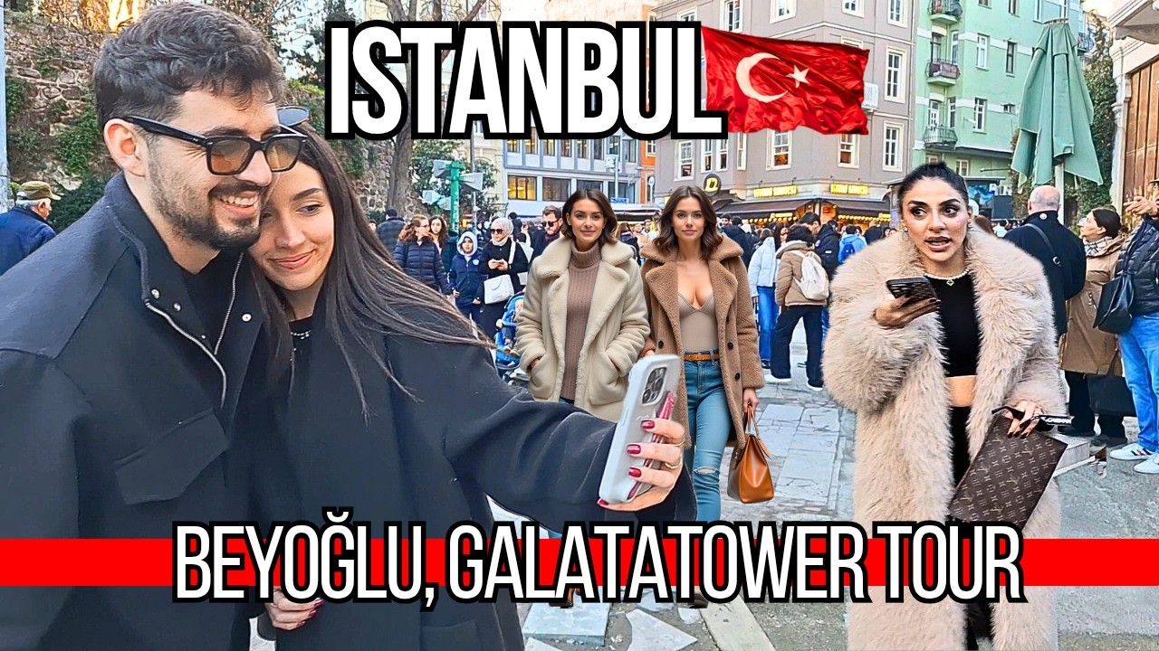🇹🇷 Energetic Istanbul Galata Tower 4K Walking Tour 2025 | Karaköy to Beyoglu