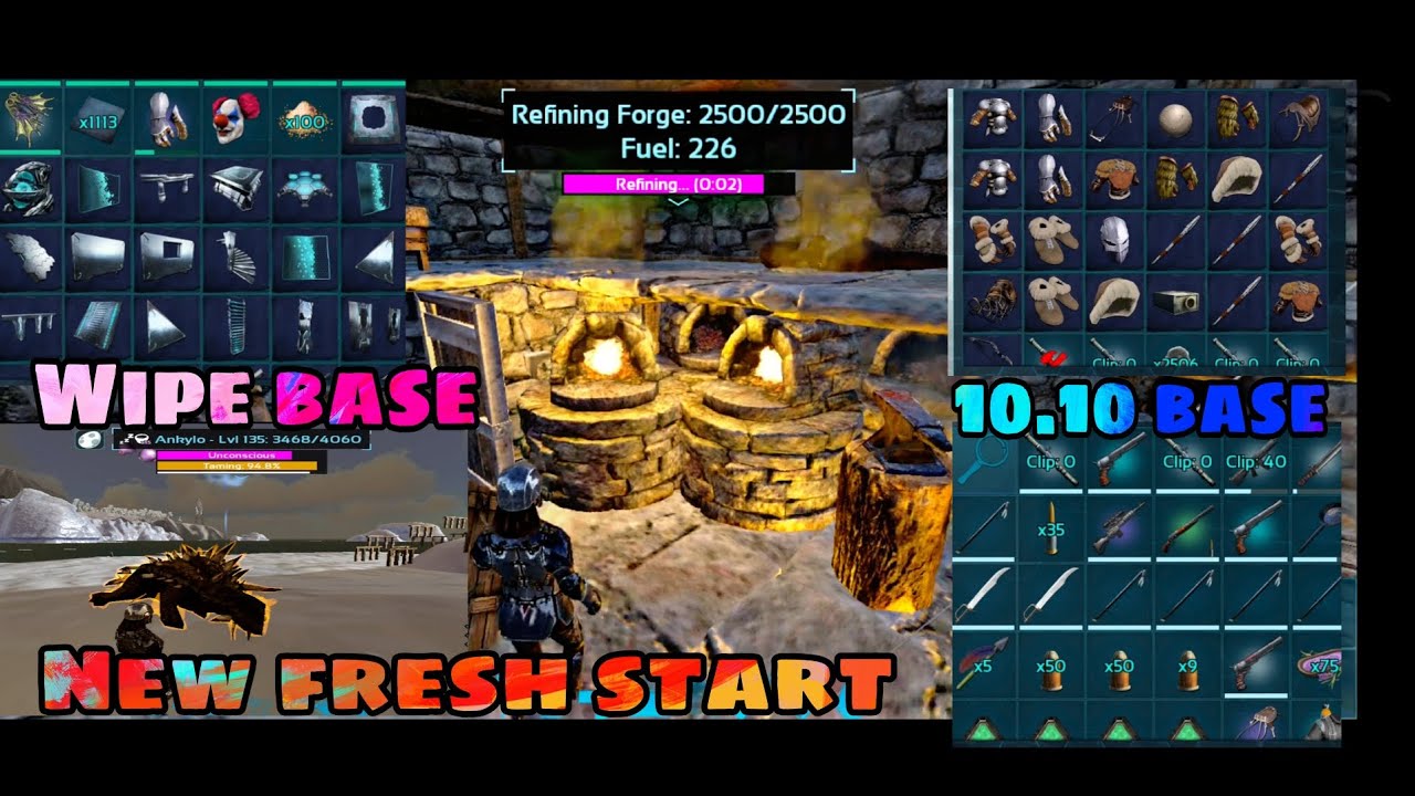 [ ARK MOBILE ] NEW FRESH START PVP DAY 1 TAMES AND WIPE SOME BASE