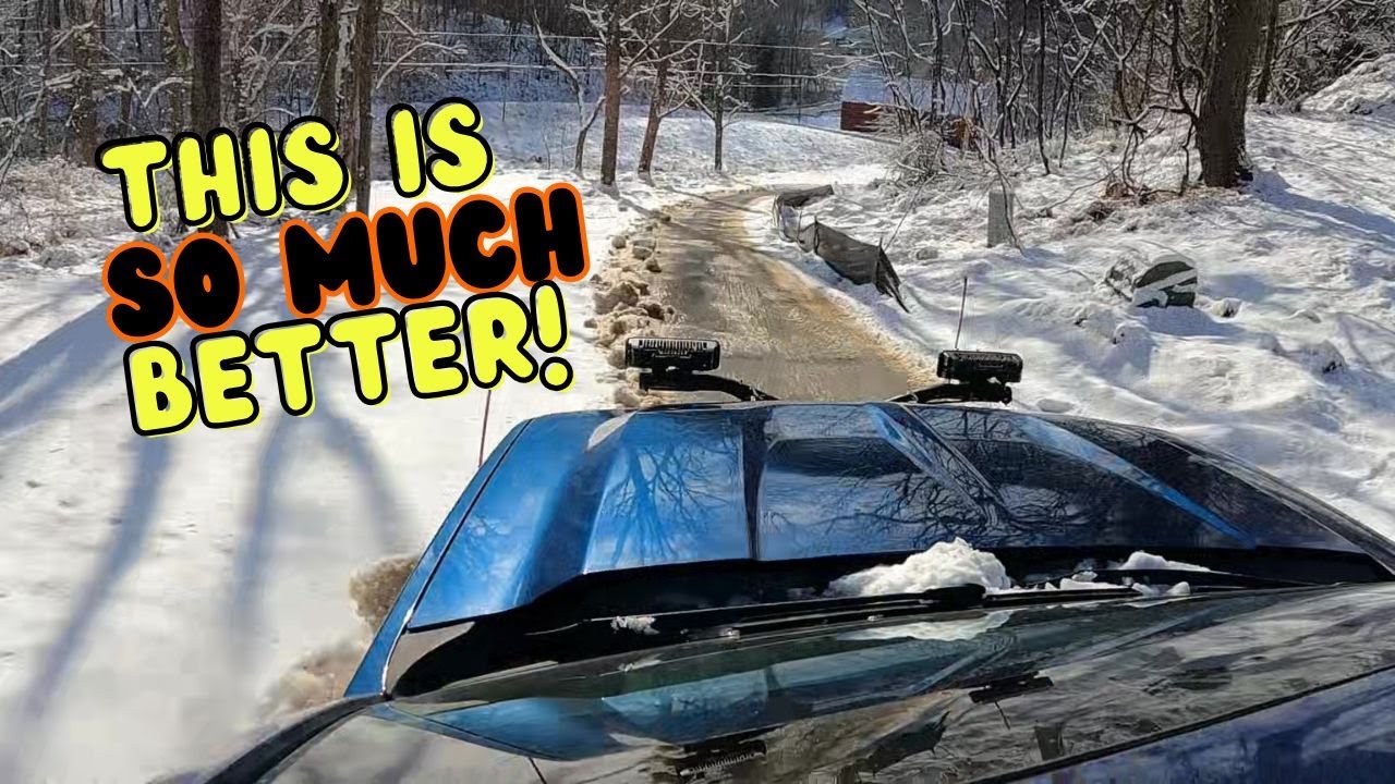 First Time Plowing Snow with a Half Ton and Boss HTX