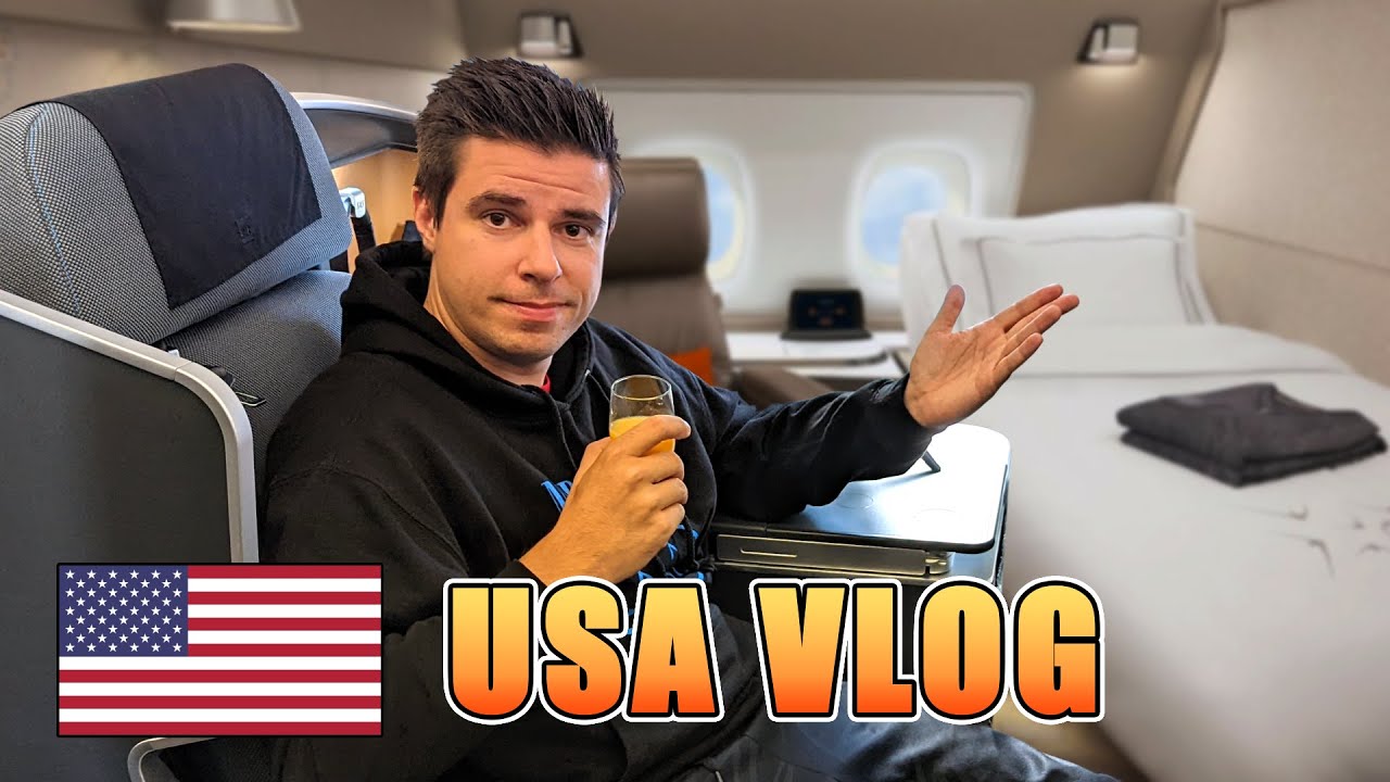 Flyver på første klasse - USA vlog 2022 (del 1)