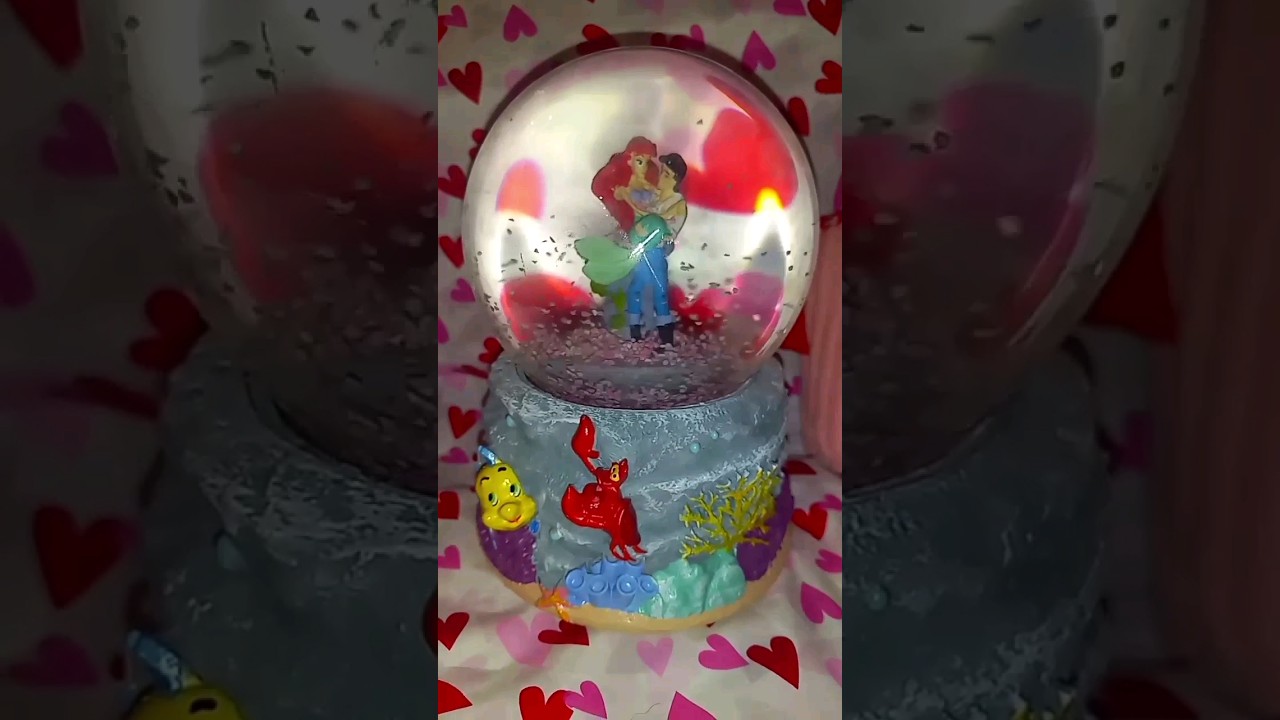 Disney Valentine's Day Ariel Musical Snow Globe 💖💕🌊 
