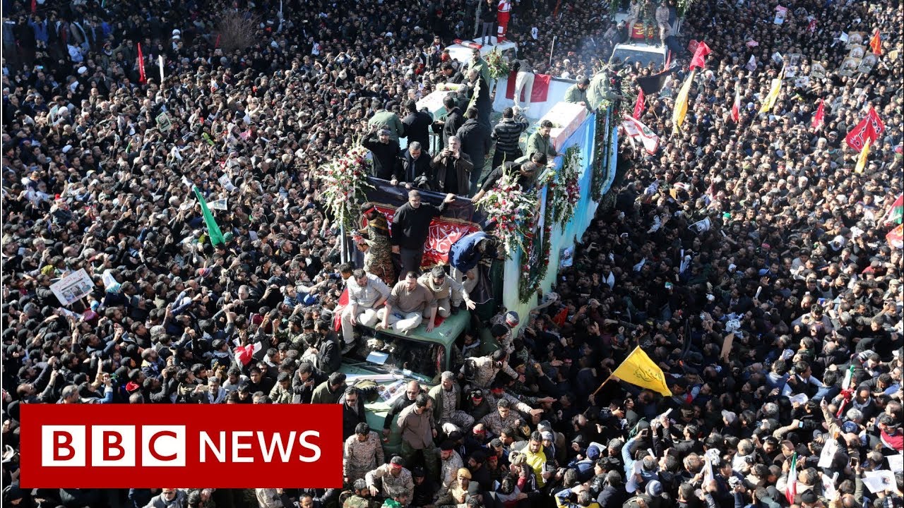 Soleimani: Stampede kills at least 35 mourners at commander's burial - BBC News