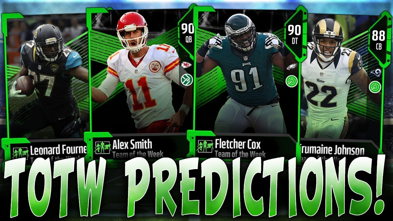 TOTW FLETCHER COX AND ALEX SMITH!!? | MUT 18 TOTW WEEK 1 PREDICTIONS! | MADDEN 18 TEAM OF THE WEEK