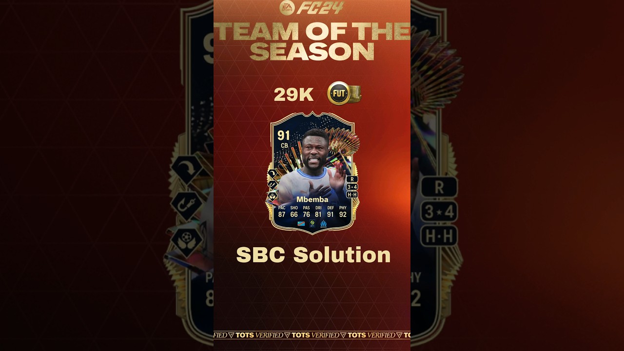Special Ligue 1 TOTS Chancel Mbemba 91 SBC - Solution EA Sports FC 24