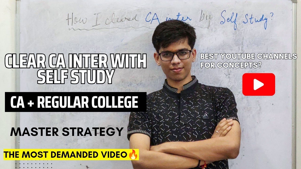 How I cleared CA inter with self study by help of YouTube! CA inter strategy|CA Intermediate exam|CA
