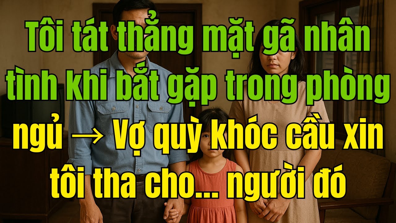 Tôi tát thẳng mặt gã nhân tình khi bắt gặp trong phòng ngủ –Vợ quỳ khóc cầu xin tôi tha cho người đó