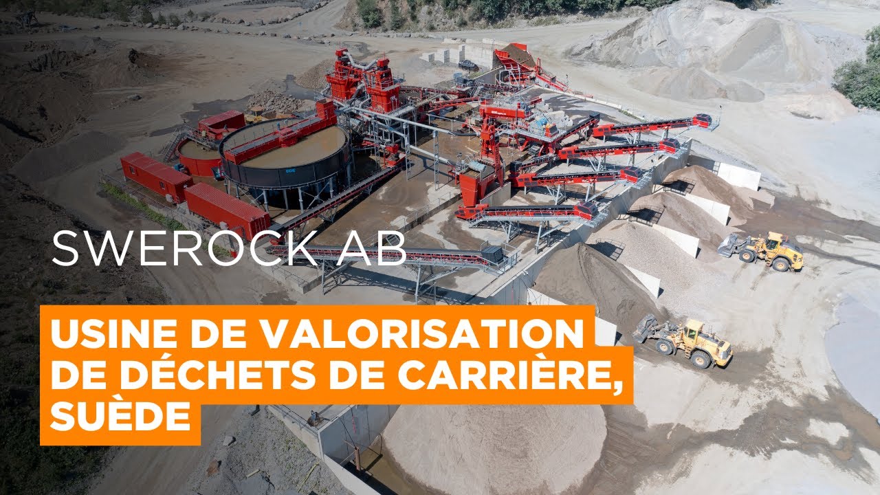 Installation Swerock de 250 t/h pour le lavage des décapages de carrière