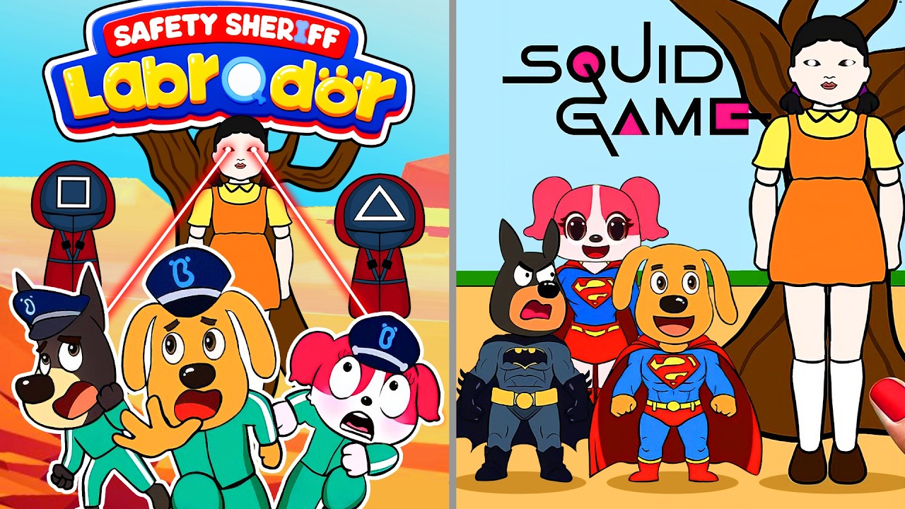 [ Paper DIY ] Making Quiet Book | Sheriff Labrador vs Squid Game! Can Superhero Pups Survive?