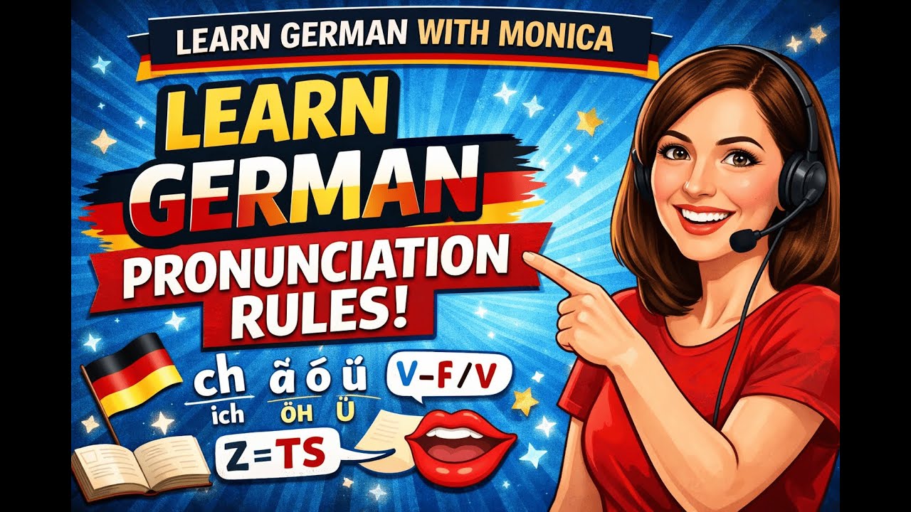German Pronunciation Made Easy 😍 | All Rules with Examples | Learn German with Monica