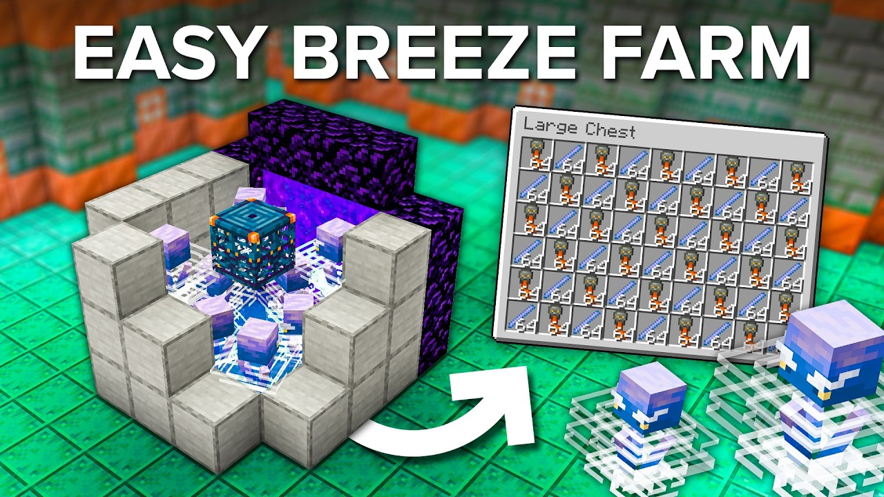 Minecraft EASY Breeze Farm - Get Trial Keys and Breeze Rods - 1.21+