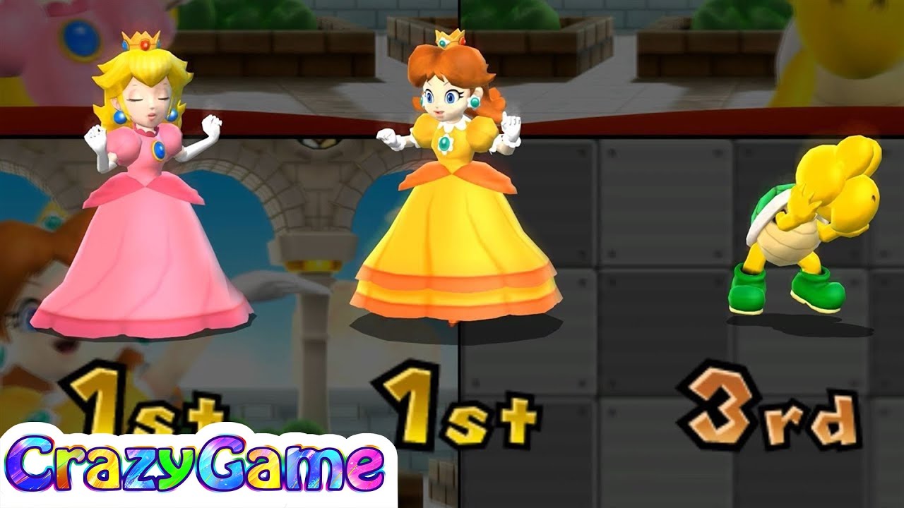 Mario Party 9 Garden Battle - Peach vs Koopa vs Daisy Master Difficult | Crazygaminghub