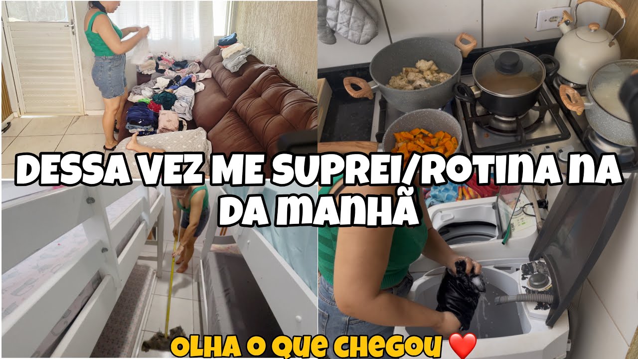 ROTINA MATINAL/ ACORDEI NO PIQUE DA LIMPEZA 😅DIA PRODUTIVO+ CHEGOU ROUPA PRA MIM 