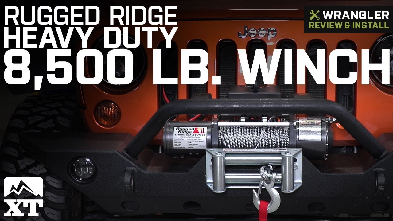 Jeep Wrangler Rugged Ridge Heavy Duty 8,500 lb. Winch Review & Install