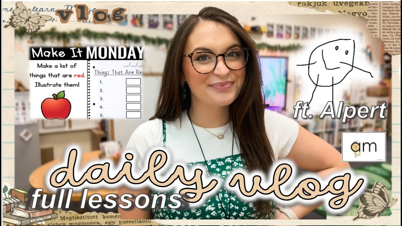 [vlog 4] weekly slides, morning journals, whiteboard callbacks, math, illustration (ft. Alpert)