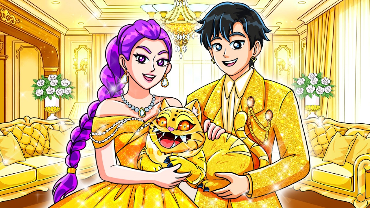 KPOP DEMON HUNTERS Couple Rumi x Jinu GOLD Colorful Fashion Glow Up | Cartoon Animation