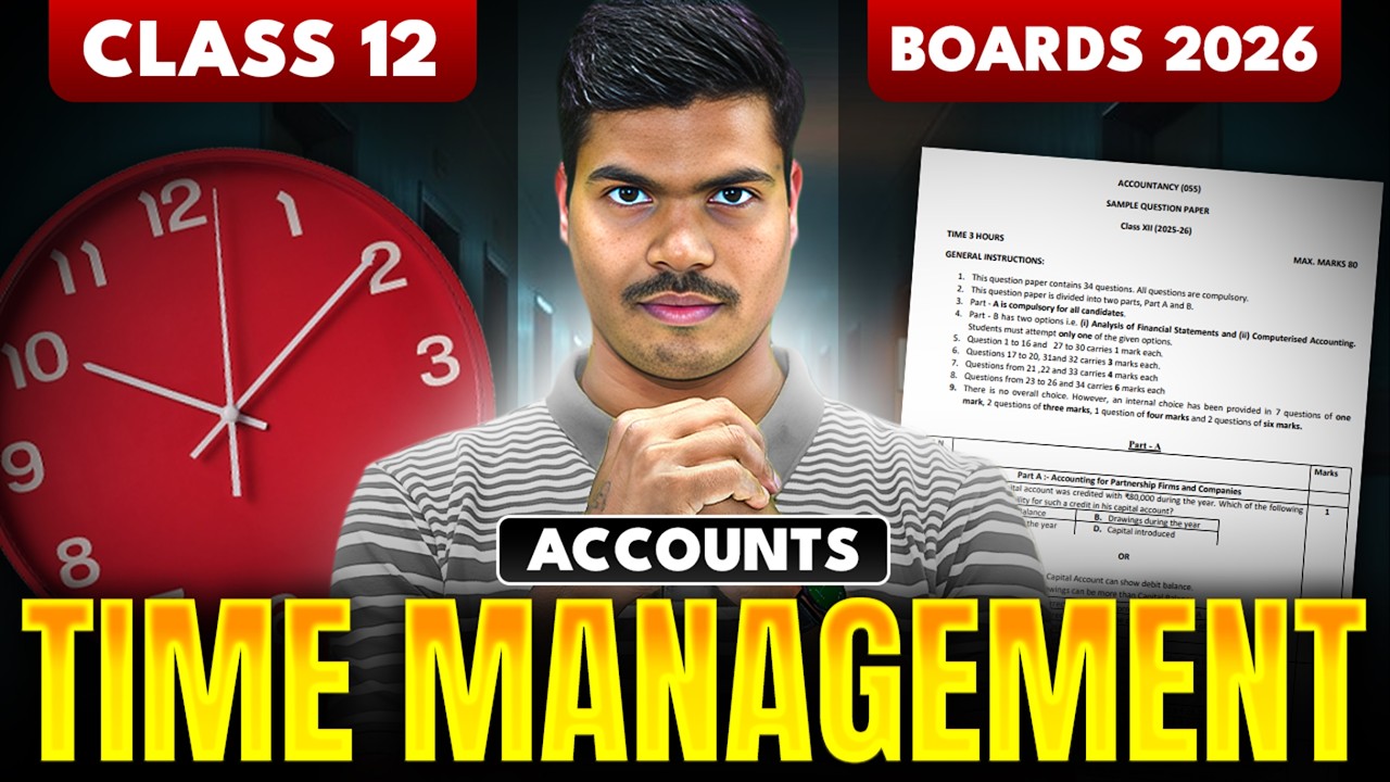 Time management & Smart Tricks in Accounts Paper | Complete Full Paper 80 Marks in 3 Hours #cbse