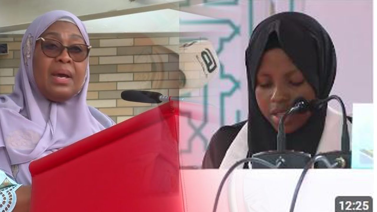 BINTI WA KITANZANIA SUMAIYA ASOMA QURAN MBELE YA RAIS SAMIA , MASHINDANO YA QURAN, AIBUKA MSHINDI