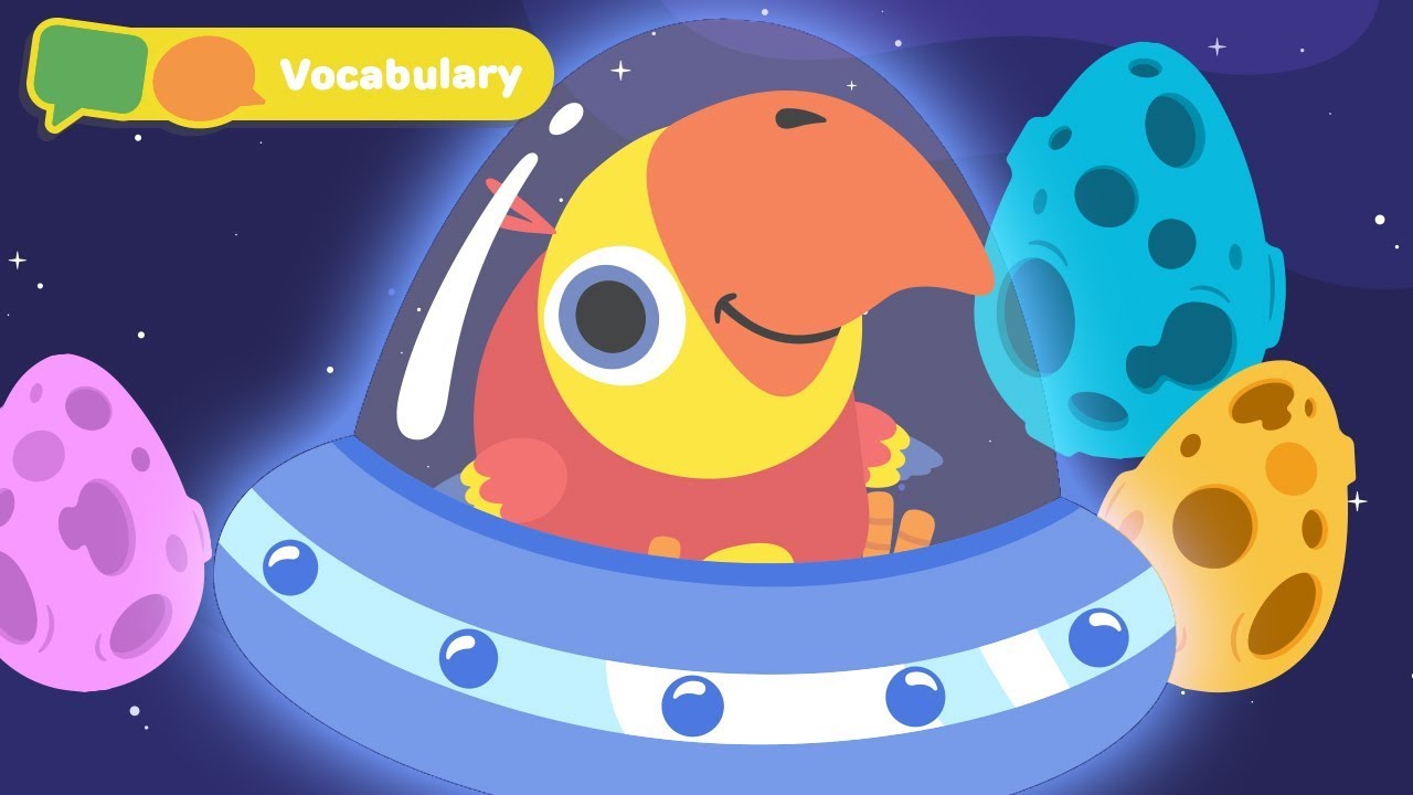 Learn First Words w Larry The Bird - Spaceship | Toddler Learning Video Words | First University