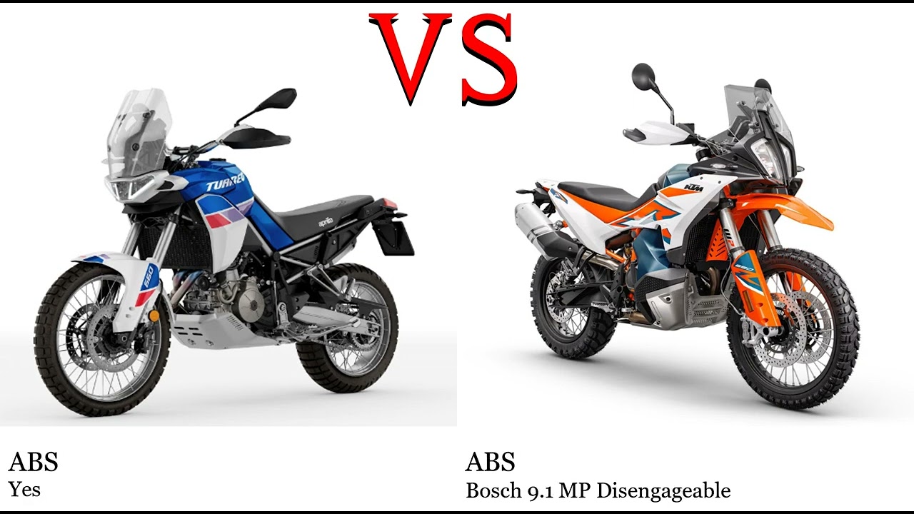 Aprilia Tuareg 660 vs KTM Adventure 890 Test specification comparison