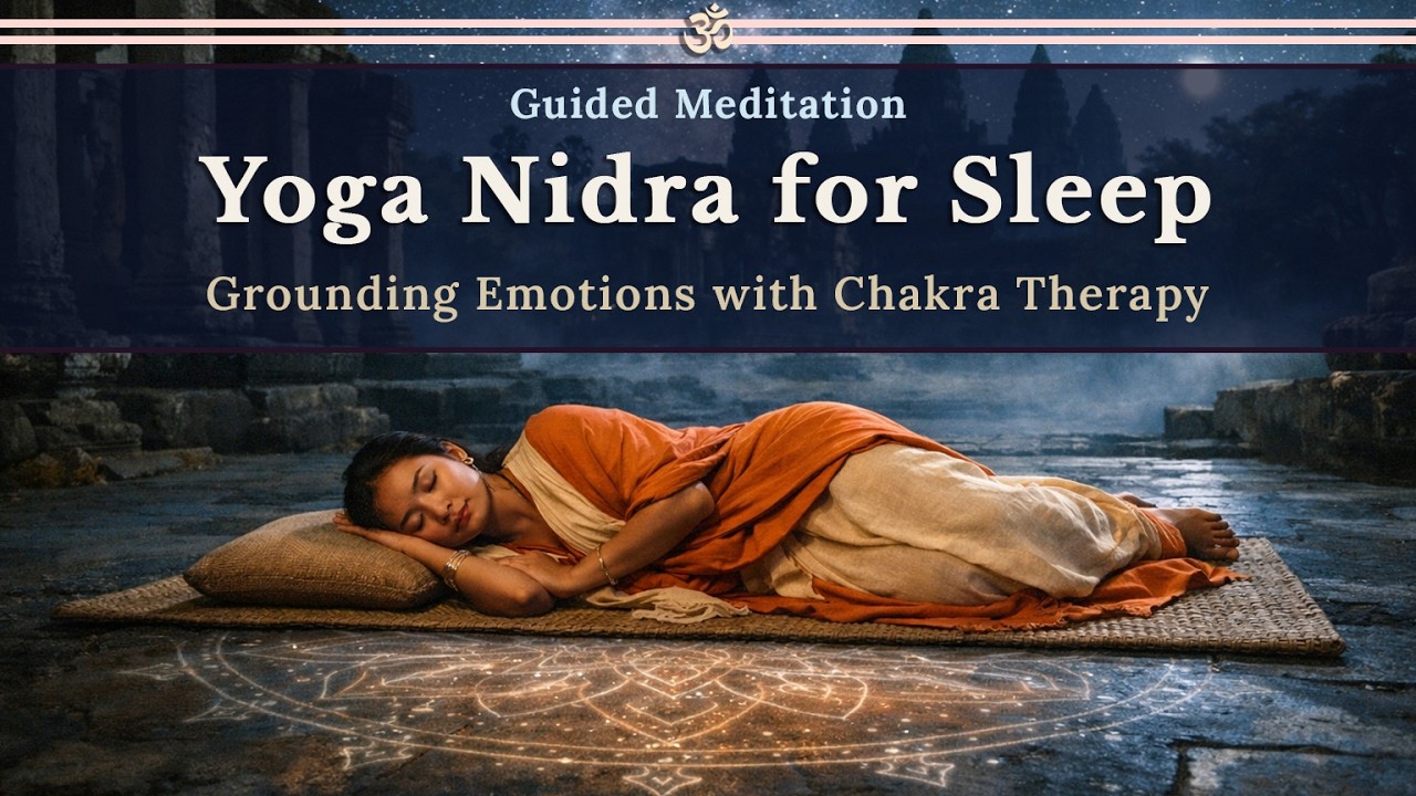 Yoga Nidra for Sleep (No Music): Grounding Emotions with Chakra Therapy
