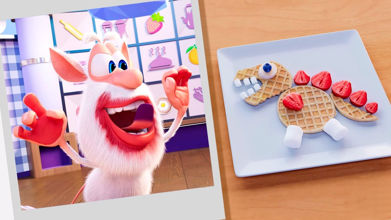 Booba ⭐ Waffle Animals - Food Puzzle 🦖🐰 New Episodes Collection 💚 Moolt Kids Toons Happy Bear