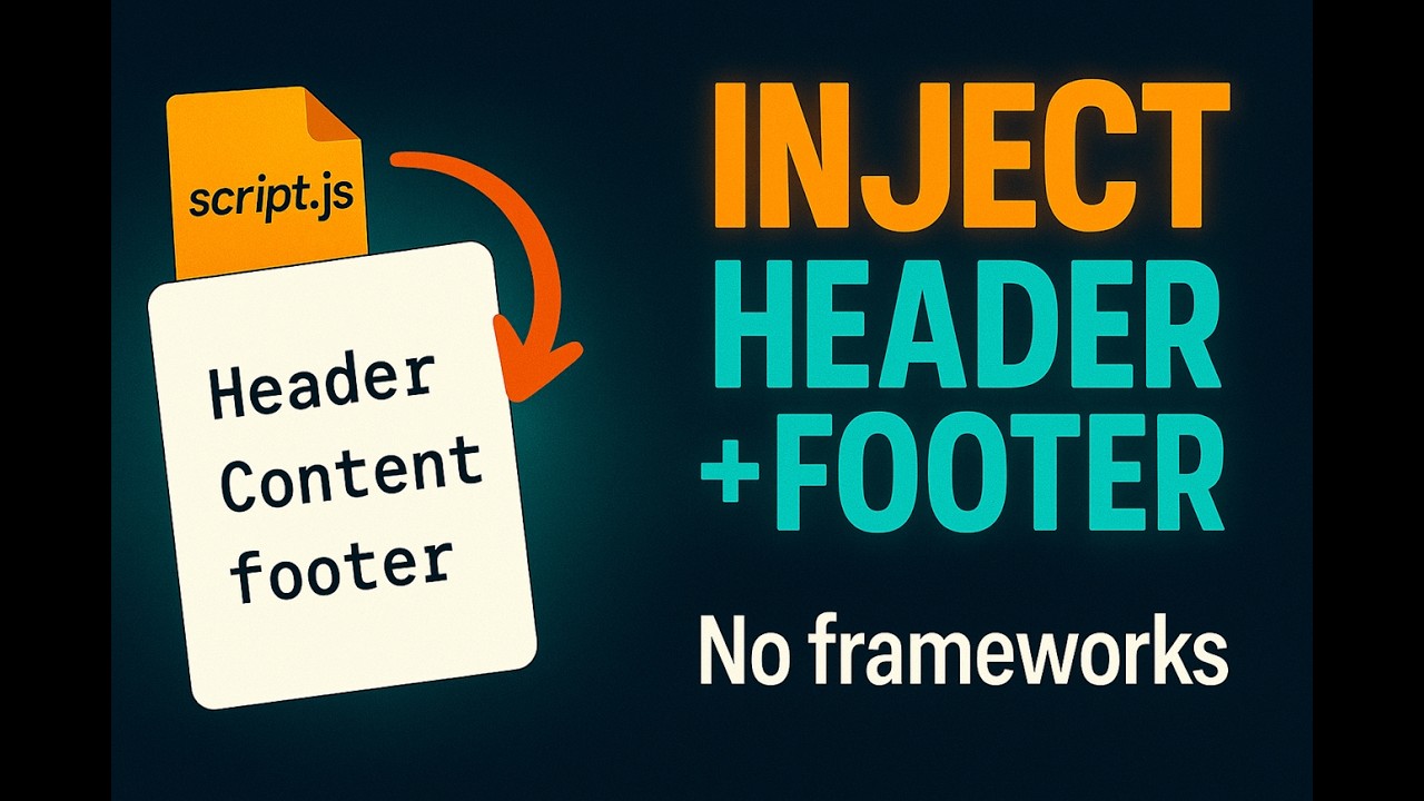 How to Inject a Shared Header & Footer into Any HTML Page (No Frameworks)
