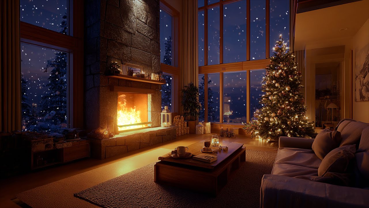 Quiet Winter Piano 🎹 Cozy Fireplace Ambience for Focus and Inner Rest