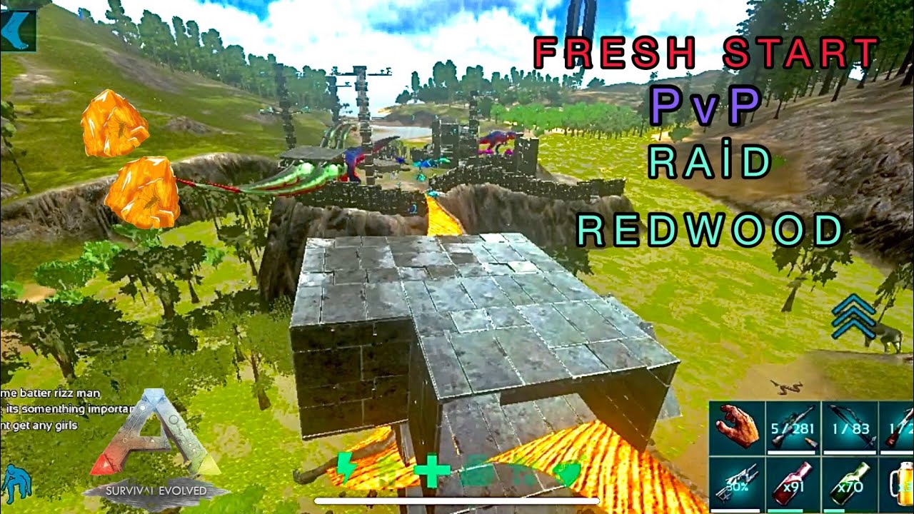 ARK MOBİLE FRESH START PVP RAİD PART 4