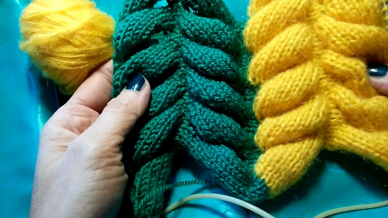 3D WHEAT - knitting pattern for Chinchilla - შინშილას ქსოვა 3D.Movie