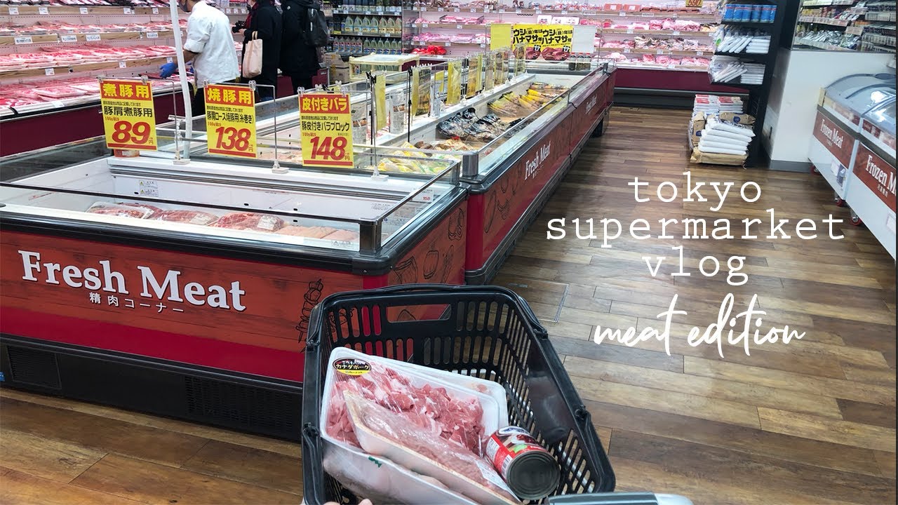 tokyo cheap (meat) supermarket vlog | hanamasa wholesale | grocery shopping