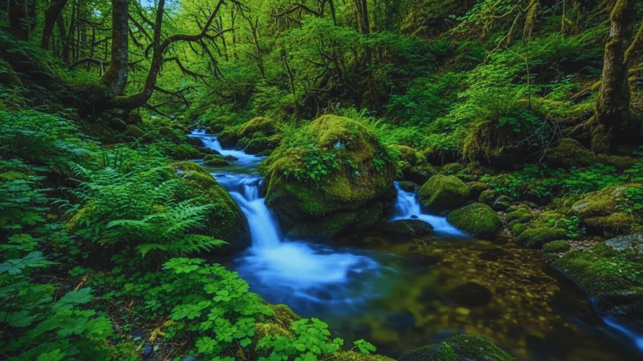 Bird Sounds & Forest Stream 🌿 Deep Sleep, Stress Relief, Meditation & Healing Nature