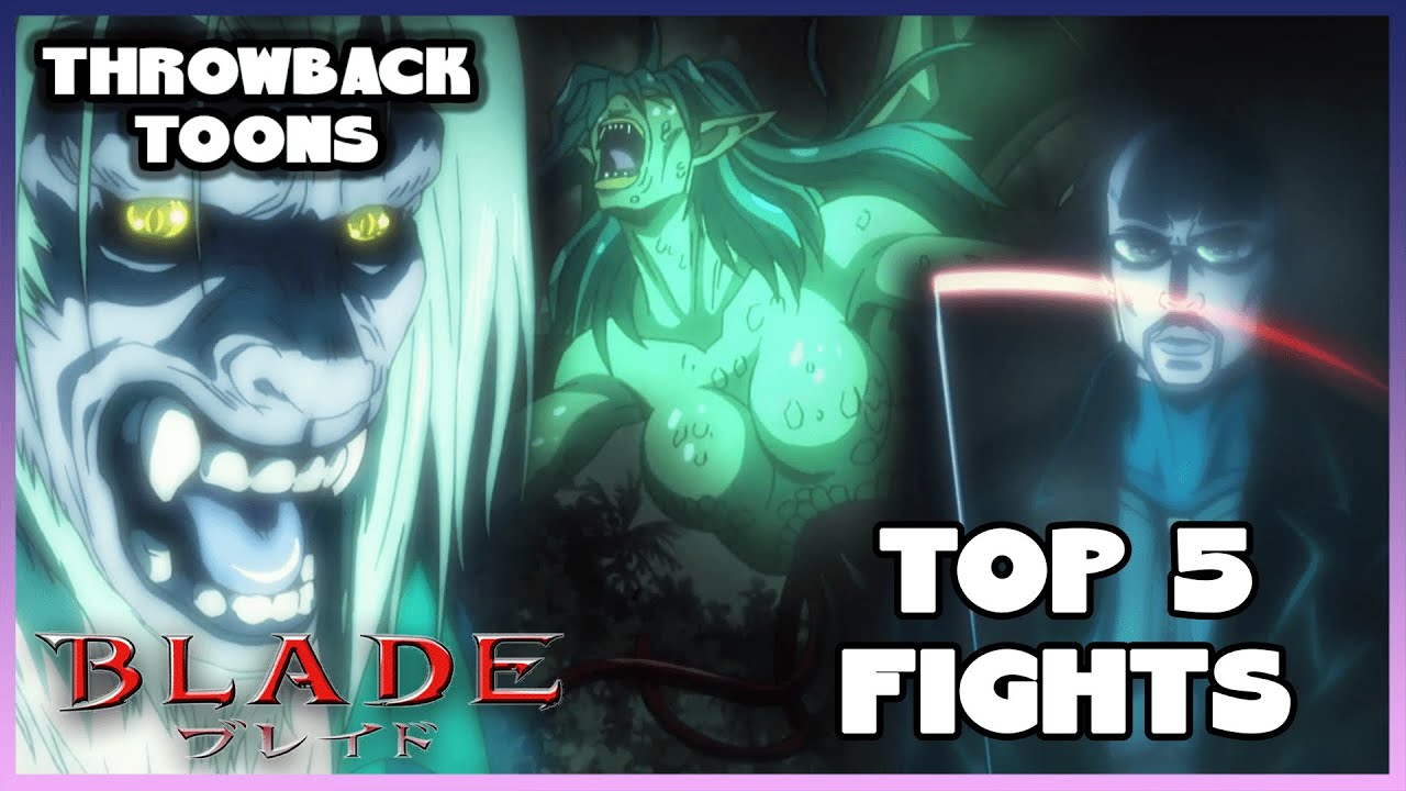 TOP 5 Blade Fights | Marvel Anime: Blade | Throwback Toons