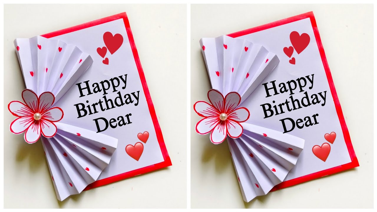 Birthday Card Making From White Paper | Handmade Happy Birthday Card | Easy Birthday Gift Ideas